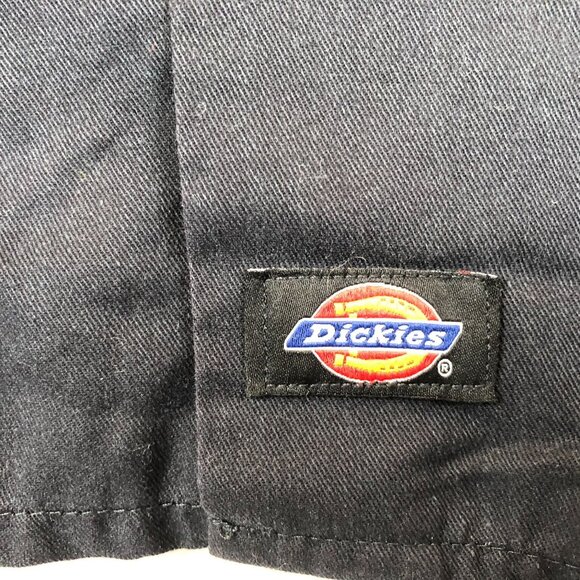 Dickies Mens Button Up Work Shirt Size 2XT Black Long Sleeve Pockets Classic - Picture 6 of 9
